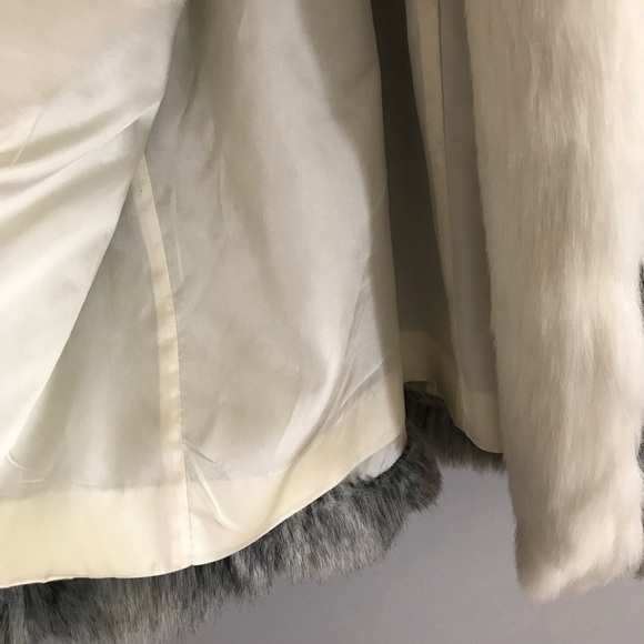 Rare Vintage 70s Rose Cloak & Suit Co Inc Mid-Length Gray Ivory Fur Coat Size 10 - Picture 3 of 15